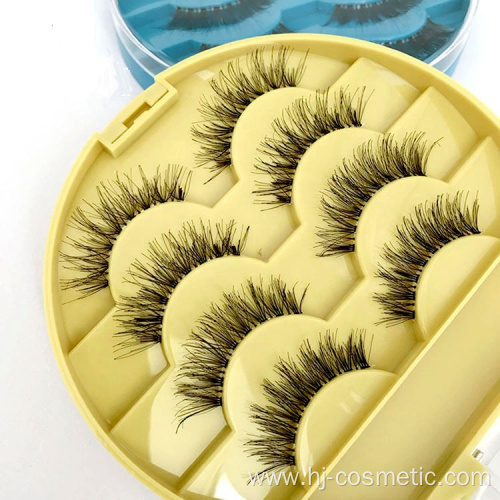 Factory Direct Supply 4 pairs fluffy Eyelashes sets Wholesale Cheap false Eyelashes Mink Natural Looking 3D Mink Eyelashes